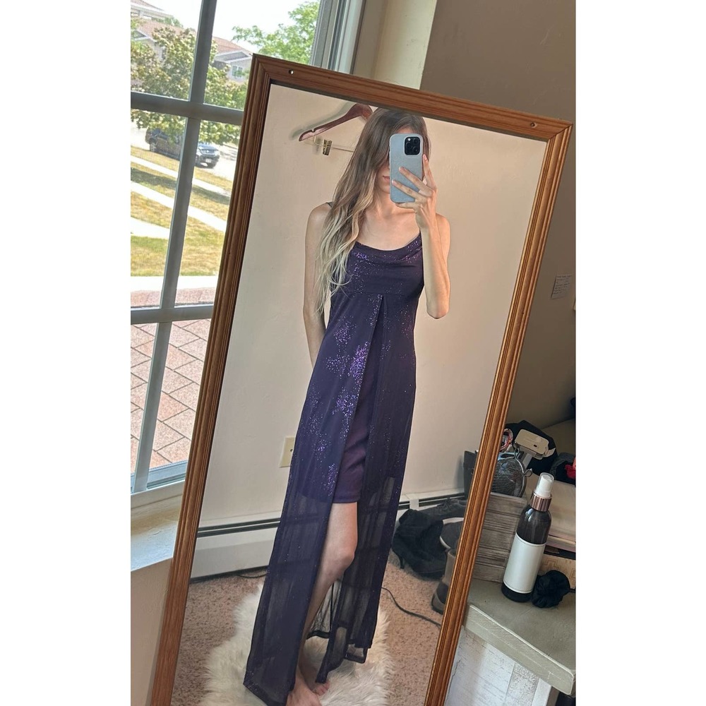 Homecoming Candy Rocket Glitter High Low Dress